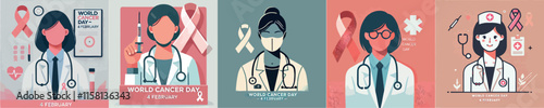 image of a female doctor saying World Cancer Day