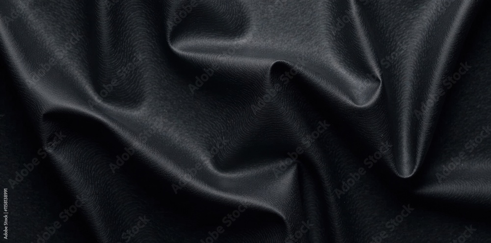 Obraz premium Subtle folds, black paper, cool poster effect, matte finish , art, graphic, folds