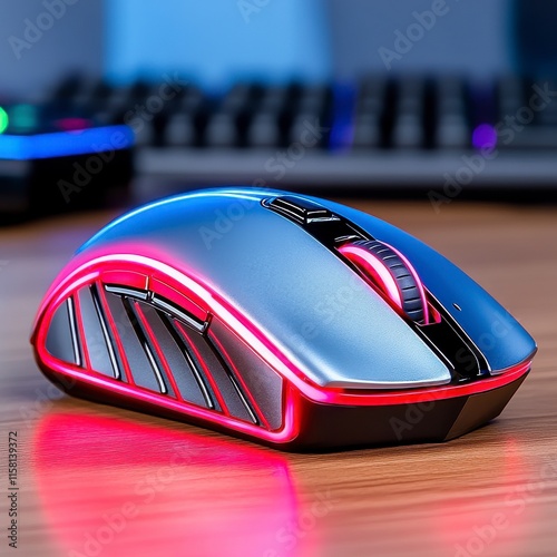 Modern Gaming Mouse with RGB Lighting and Ergonomic Design