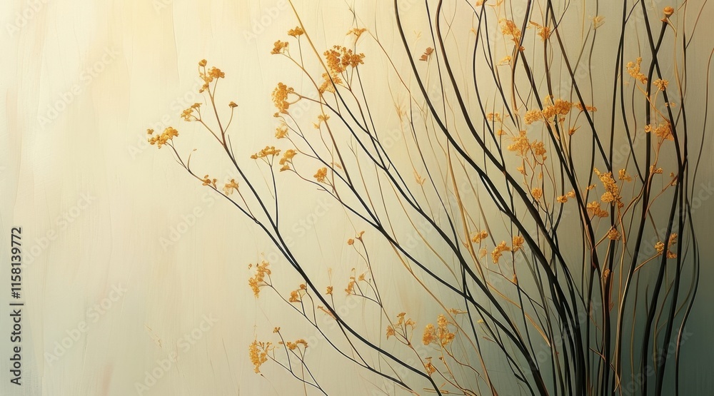 Serenity in Simplicity: A Minimalist Floral Landscape . Serenity in Simplicity: A Minimalist Floral Landscape .
