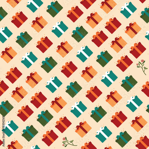 seamless pattern gift box collection