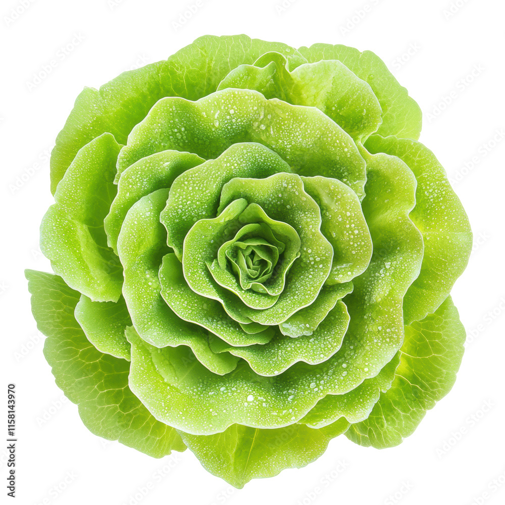 Fototapeta premium real lettuce isolate on white