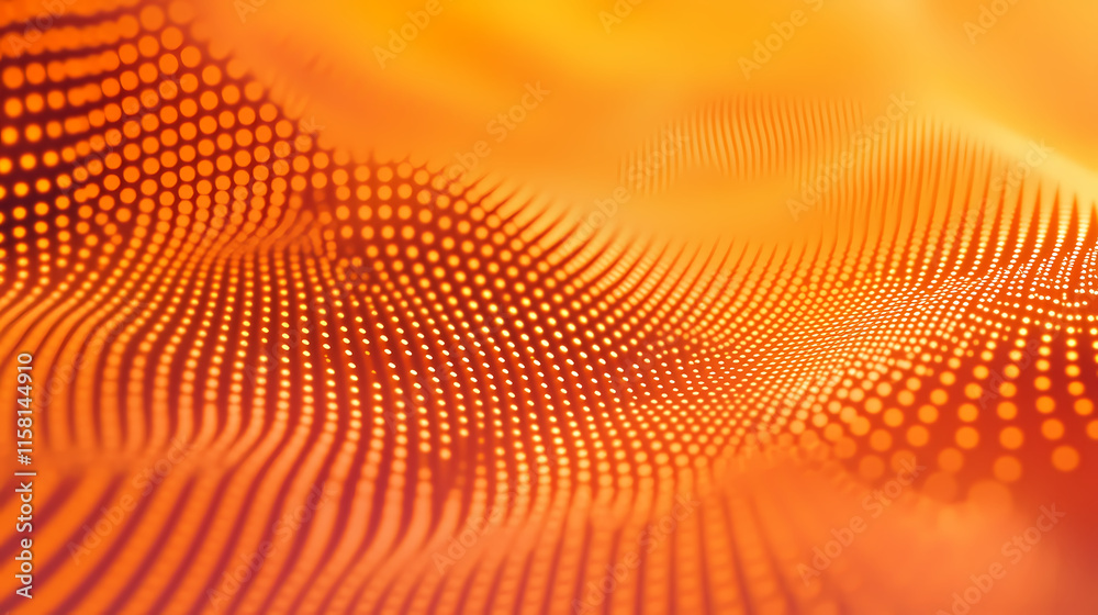 A bright orange background with a lot of small dots. Glimmer. Illustration A bright orange background with a lot of small dots. Glimmer. Illustration