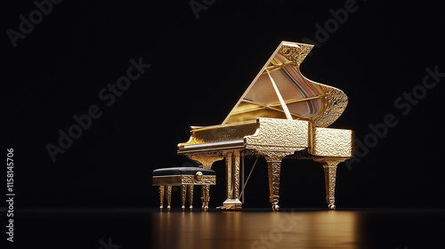 Golden Grand Piano: An exqu...