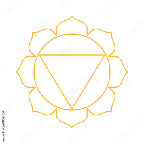 manipura solar plexus chakra sign photo