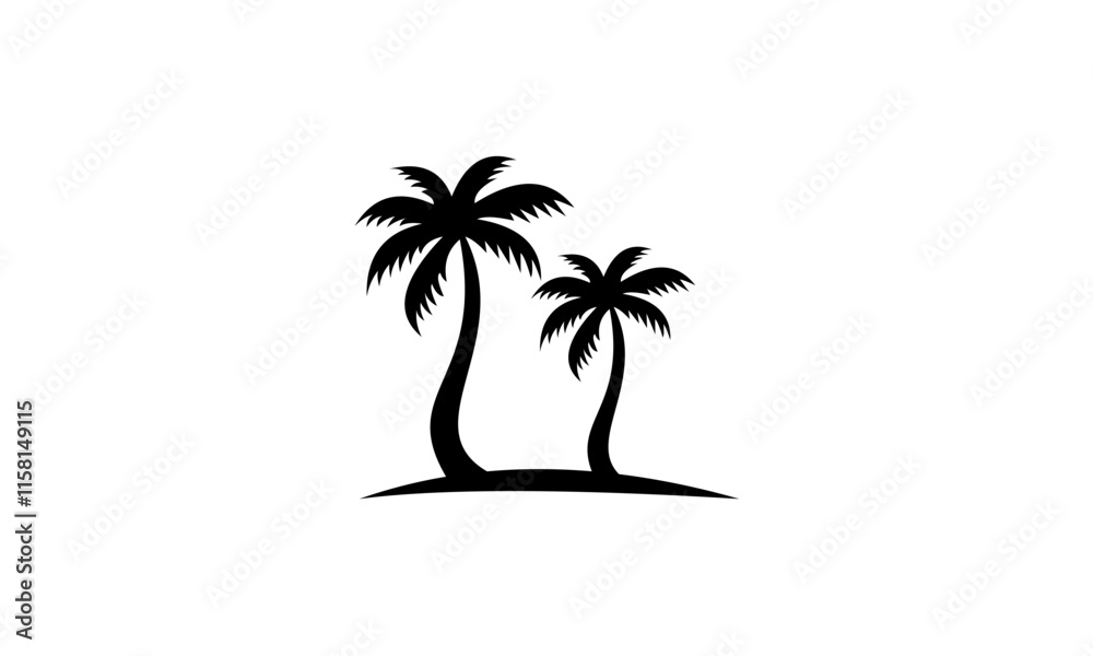 palm tree silhouette vector palm tree silhouette vector