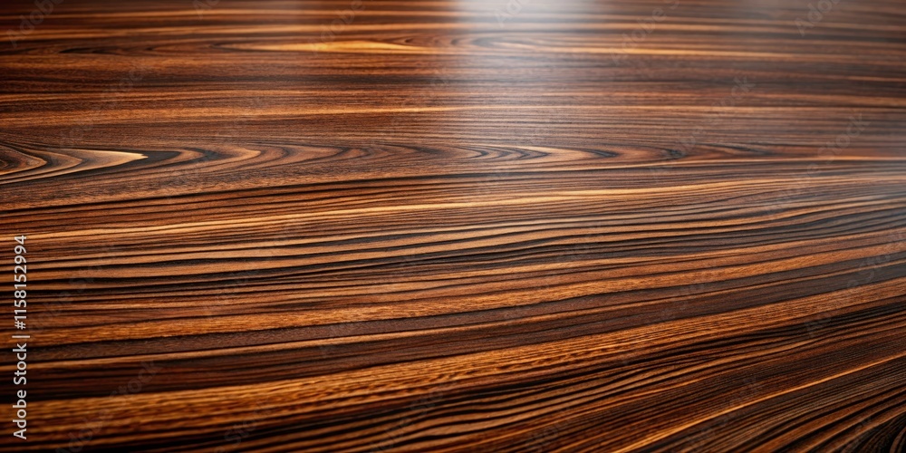 Fototapeta premium Panoramic Wenge Wood Veneer Texture: Rich Brown Tones, Luxury Interior Design, High-Resolution Image
