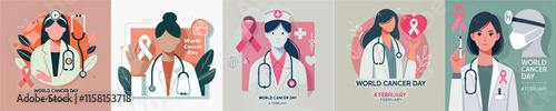image of a female doctor saying World Cancer Day