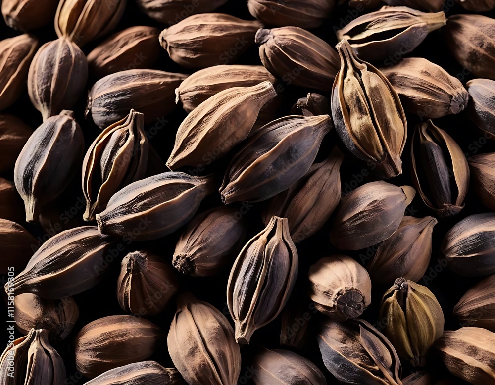 Dried Seed Pods Close Up Texture Image Dried Seed Pods Close Up Texture Image