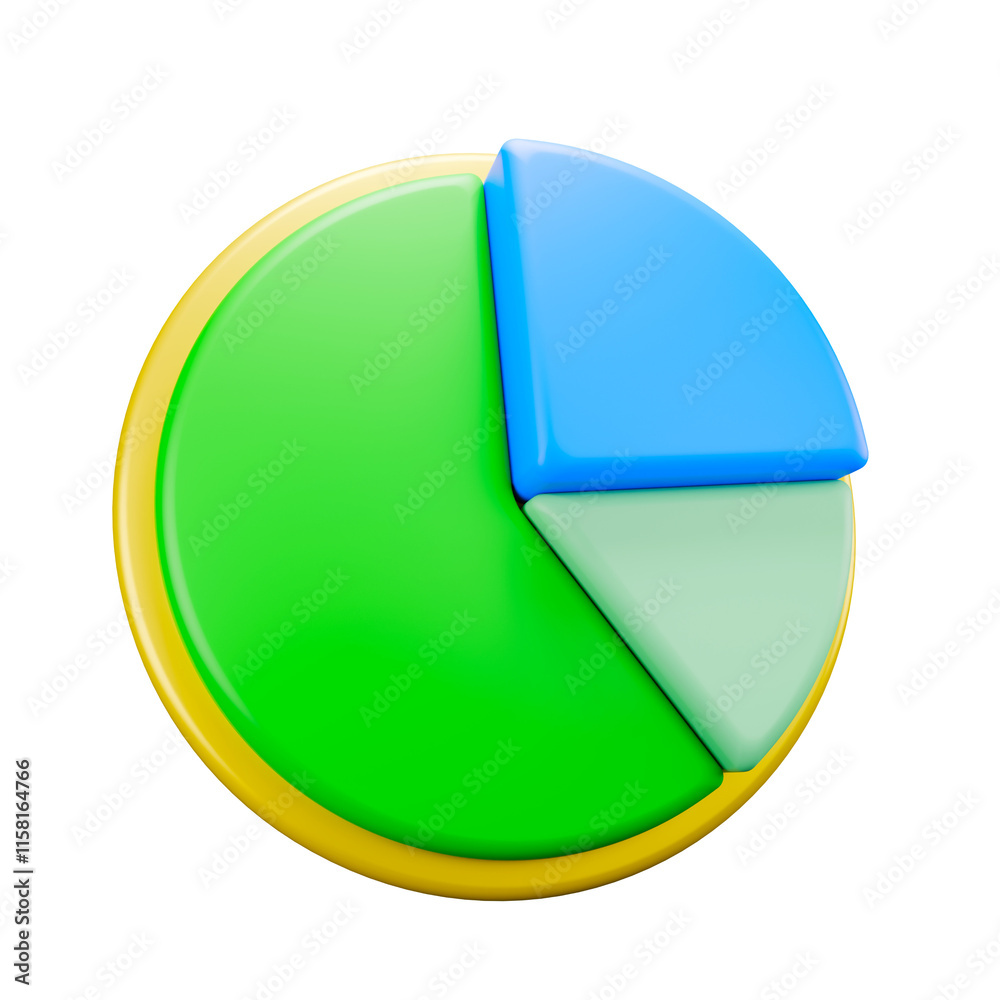 3d icon pie chart for business 3d icon pie chart for business