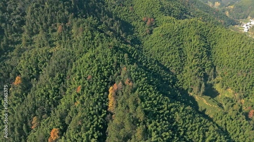 Aerial photography of scenery along Huizhou Tianlu in autumn photo