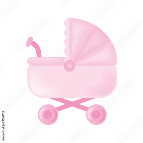 baby pink pram
