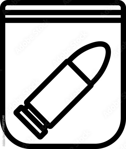 Bullet Evidence Line Icon