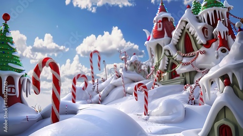 Whoville backdropCandy canes whoville fantasy photo