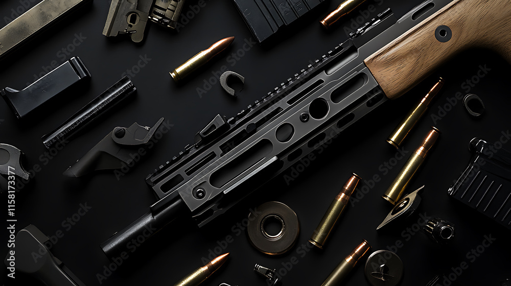 Rifle parts, wallpaper, weapon technology for shooting with precision at long range. Rifle parts, wallpaper, weapon technology for shooting with precision at long range.