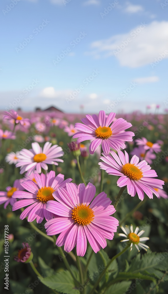Flowers, isometry, with white tones Flowers, isometry, with white tones
