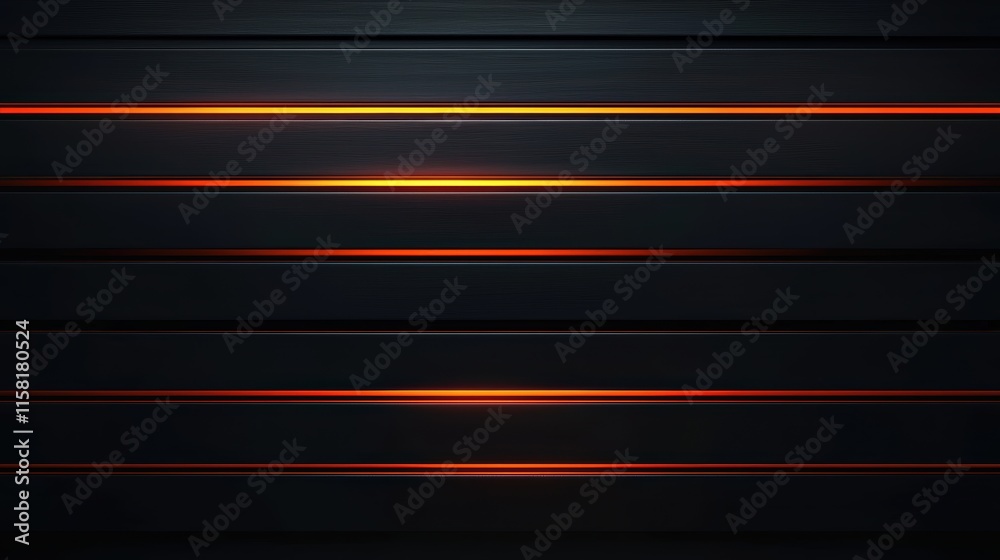 Obraz premium Abstract dark panel with glowing orange lines