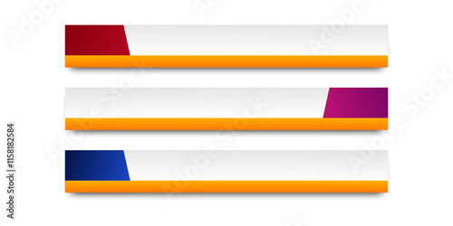 News lower third vector design.Set banner and lower third for news and live. bottom third for broadcast and online media	