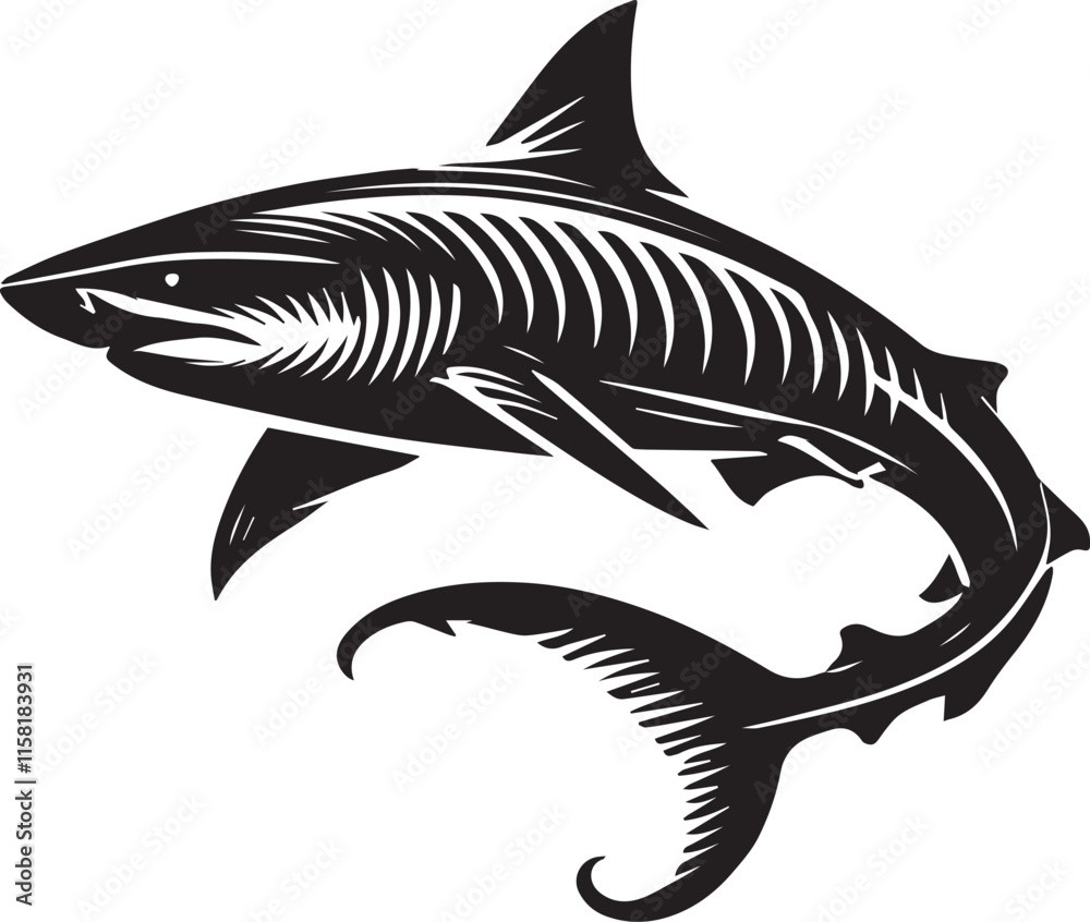 Obraz premium Shark silhouette