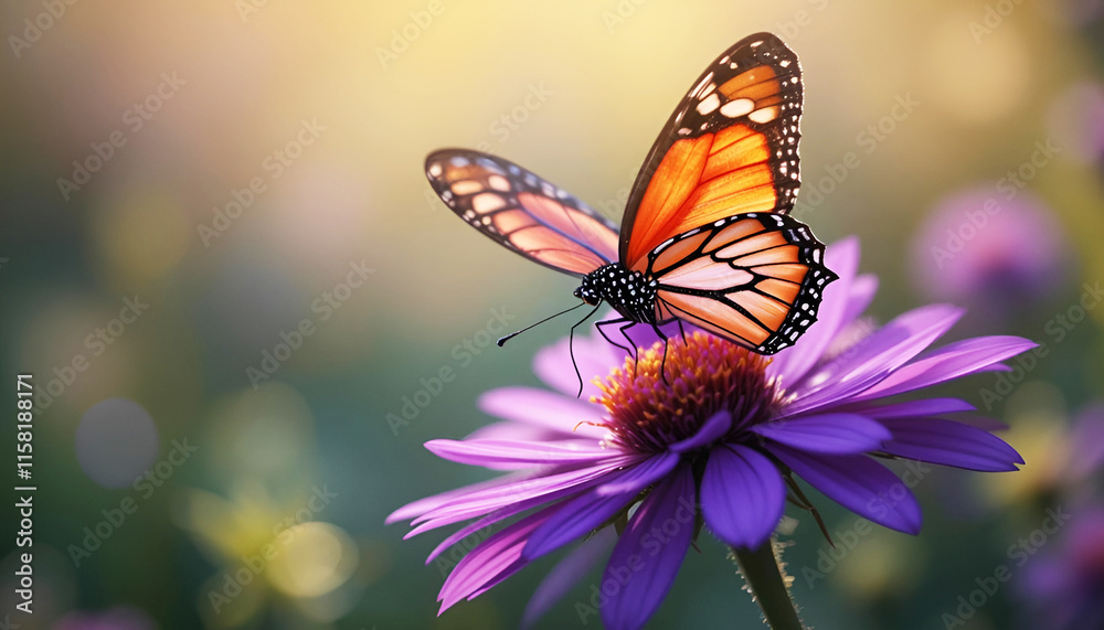 Obraz premium Monarch Butterfly on Flower