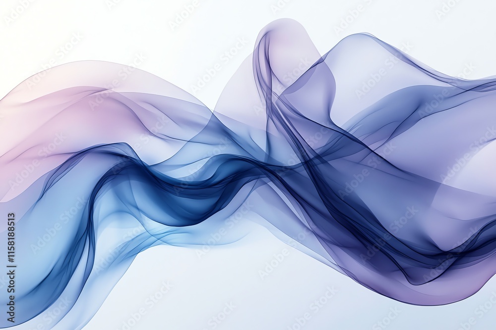 Naklejka premium Abstract flowing waves in soft colors creating a serene and dynamic visual effect.