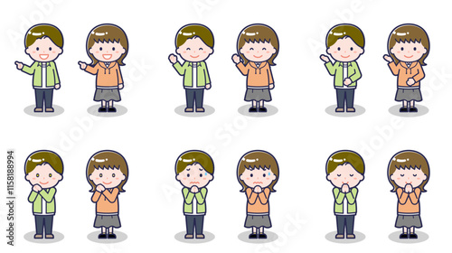 私服の10代の男女 04