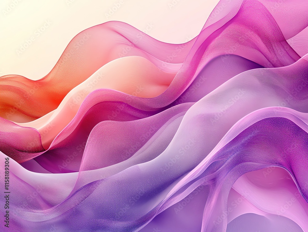 Obraz premium Abstract waves of vibrant colors in a smooth, flowing design.