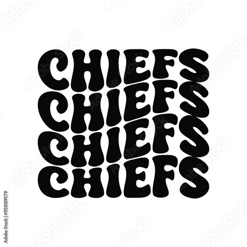 Chiefs Vector Design on White Background