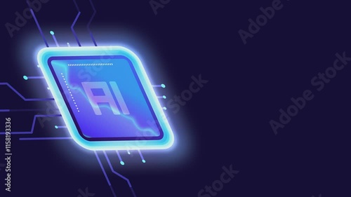 modern Futuristic AI Technology Background  Animated 