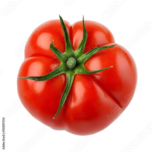 Red tomato png isolated on transparent background