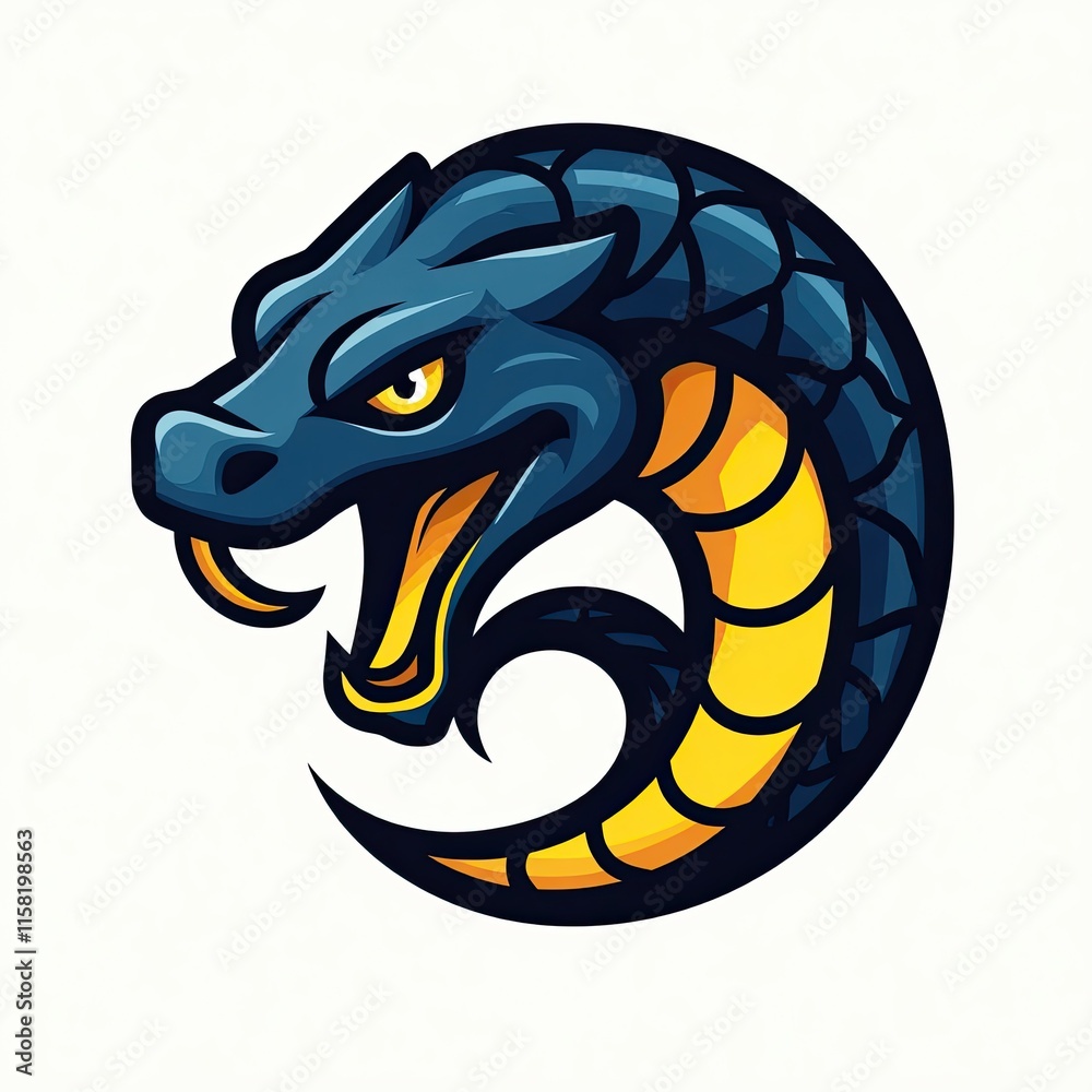 Obraz premium Vector illustration of an isolated snakes head in a bold style