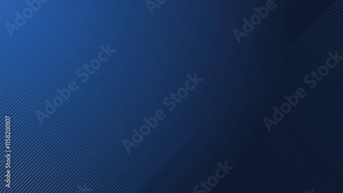 Dark blue background with thin line pattern. Concept of futuristic, technology, and hi tech wallpaper banner. Minimal color gradient banner template.