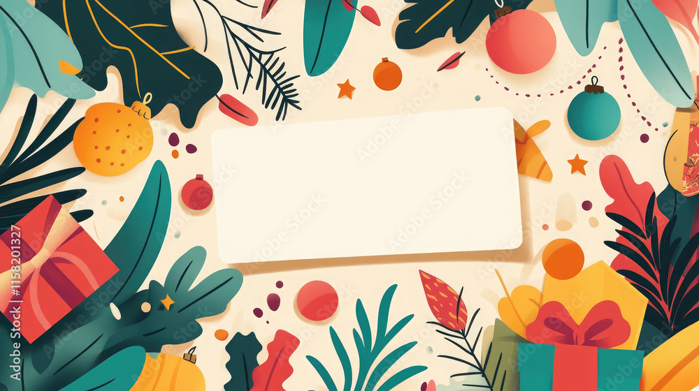 Obraz premium A colorful background with a white box in the middle