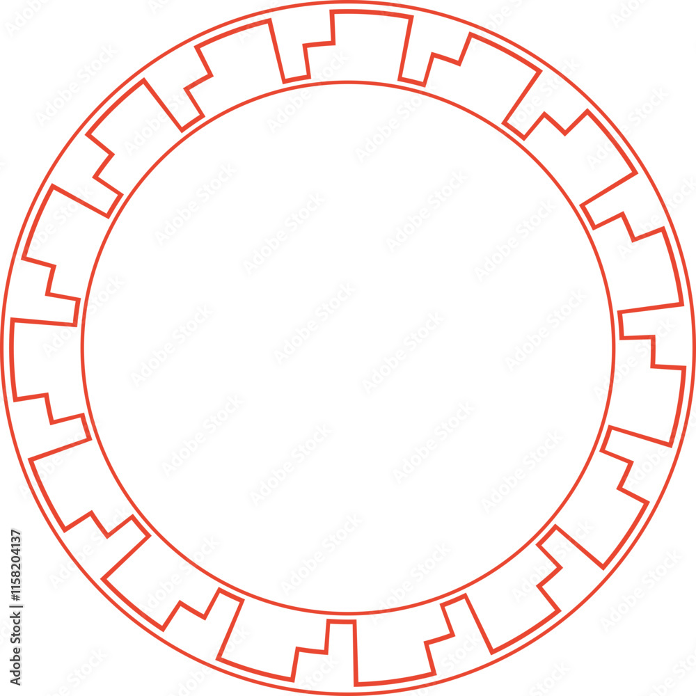 Fototapeta premium Chinese Circle Frame Decoration