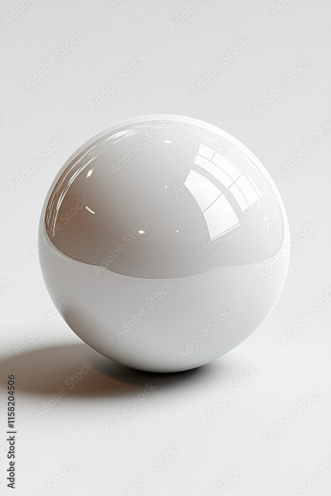 3d white ball on a white background 3d white ball on a white background