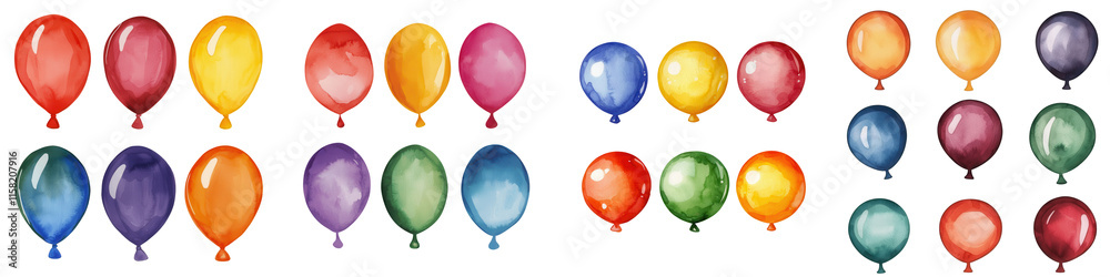Holi festival element, Brightly colored balloons in various hues, perfect for celebrations, isolated on transparent background. Holi festival element, Brightly colored balloons in various hues, perfect for celebrations, isolated on transparent background.