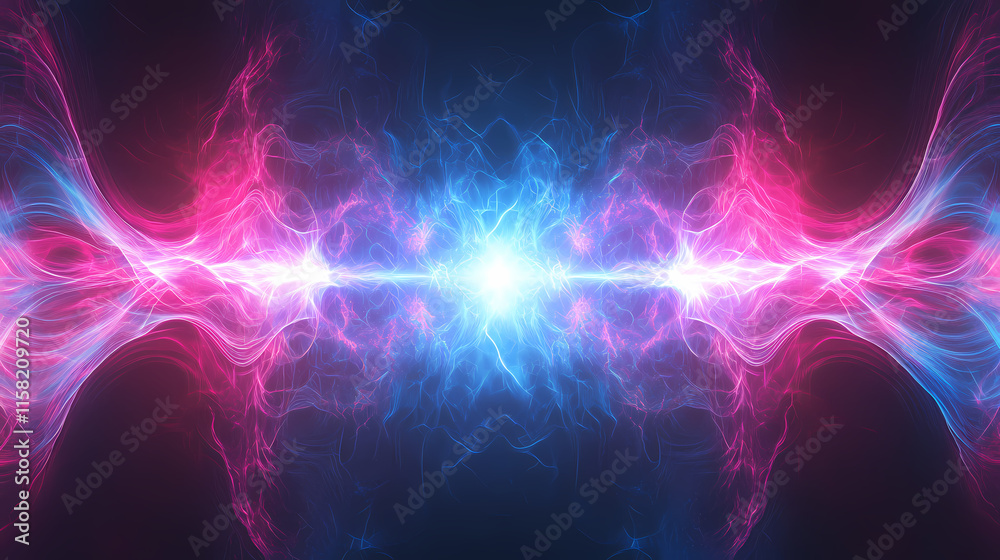 Cosmic Dance of Light and Energy: Abstract artwork featuring vibrant pink and blue nebulae swirling in a mesmerizing cosmic dance, creating a captivating and ethereal visual spectacle. Cosmic Dance of Light and Energy: Abstract artwork featuring vibrant pink and blue nebulae swirling in a mesmerizing cosmic dance, creating a captivating and ethereal visual spectacle.