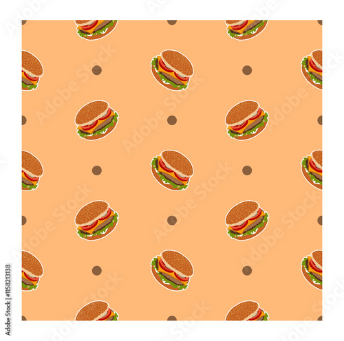 Circle hamburger cloth pattern