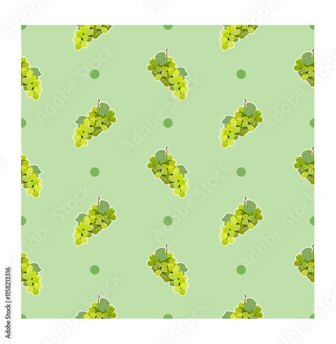Grape and circle fabric pattern