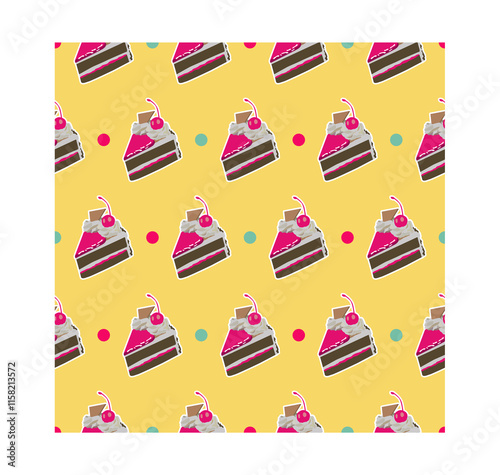 Cake and circle fabric pattern
