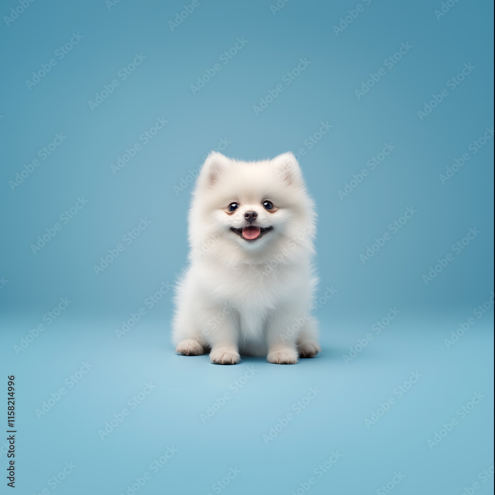 Fototapeta premium 사랑스러운 포메 강아지 증명사진