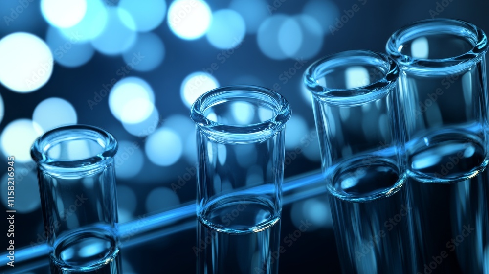 Bright lab glassware with bokeh background effect. Bright lab glassware with bokeh background effect.