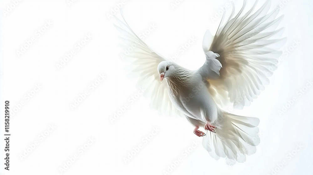 Fototapeta premium white dove isolated on white