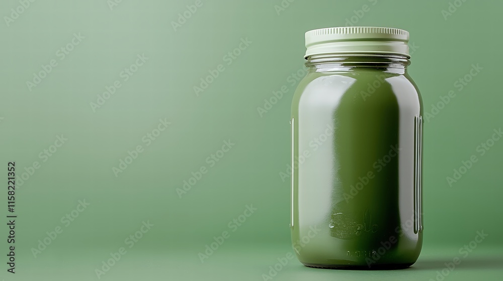 Smoky olive color jar with a sleek matte finish, centered against a gradient olive background, balanced composition with space for text, professional advertising style, Smoky olive color jar with a sleek matte finish, centered against a gradient olive background, balanced composition with space for text, professional advertising style,