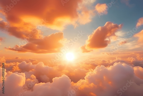 Fototapeta Naklejka Na Ścianę i Meble -  sunset sky with clouds