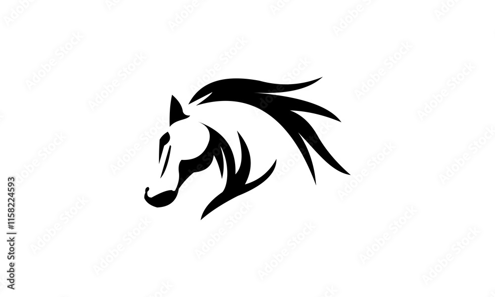 Naklejka premium horse head vector