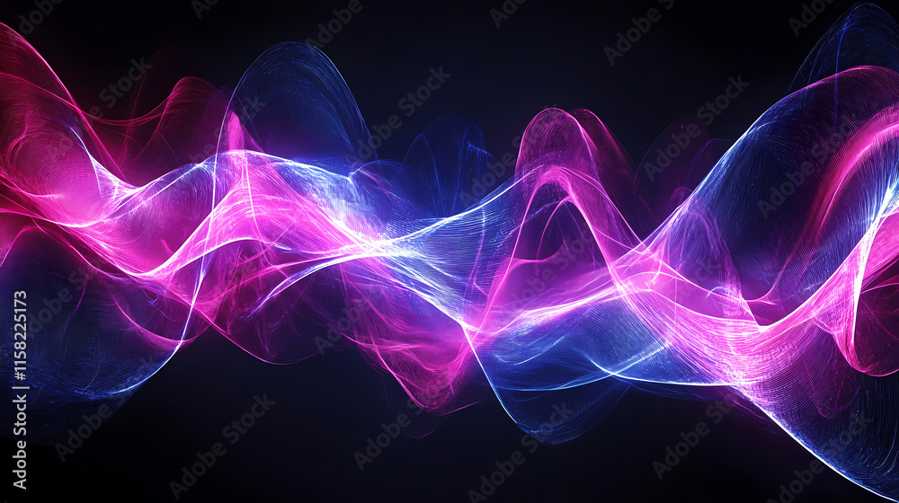 Obraz premium Cosmic Dance of Pink and Blue Nebulae 