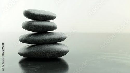 Stacked stones representing balance and tranquility.