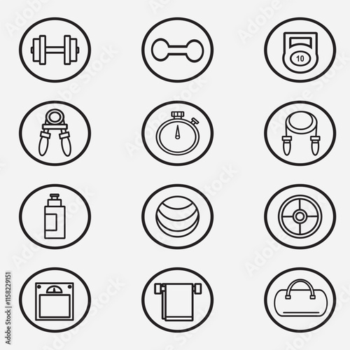 fitness icon good for element design, gym icon, ui design, web design, symbol etc