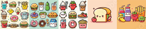 Very cute vector collection of cakes and donuts